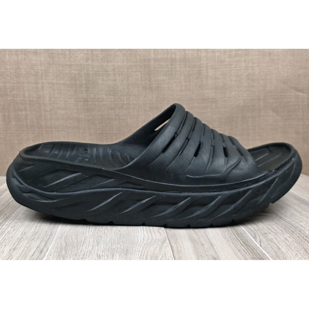Hoka One One Ora Recovery Slip On Slide Sandals Black Mens Size 13 Gym Work Out - Picture 3 of 10